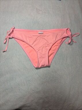 Womens Pink Side-Tie Bikini Bottom Swimwear M Kona Sol Nylon/Spandex